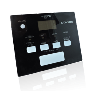 Painel frontal em policarbonato translúcido